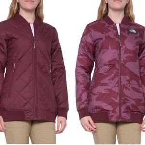 The North Face Jester Puffer Maroon Bomber Jacket